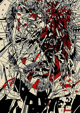 metal gear solid snake poster