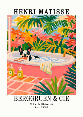 Henri Matisse Dog in Bathtub Art Print