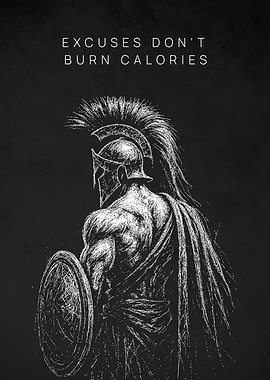 Spartan Warrior Fitness Motivation Quotes Art