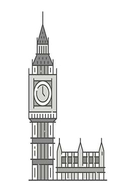 Big Ben Minimalist Illustration