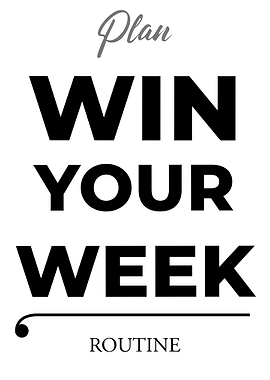 Win Your Week Motivational Text Art – Light Edition