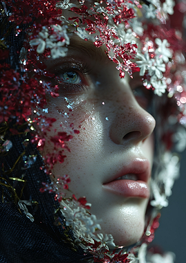 Floral Adorned Portrait