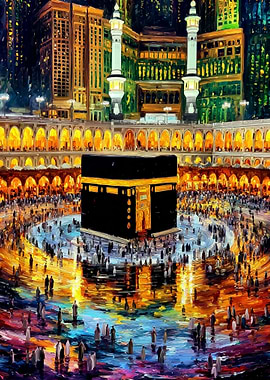 Kaaba in Mecca Painting