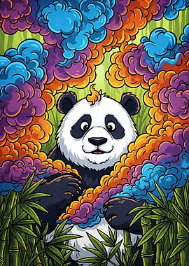 Panda Colorful Smoke