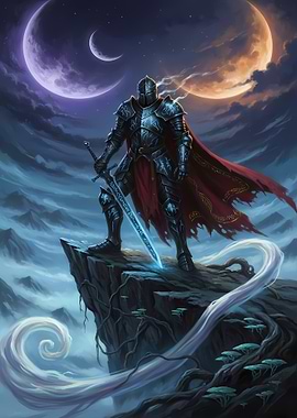 Armored Knight on Cliff Edge