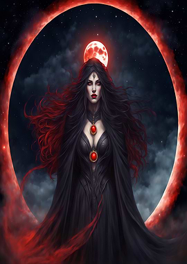 Halloween Vampire Queen Dark with Bloodmoon