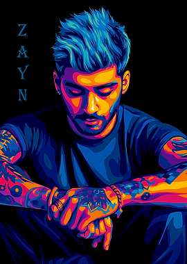 Zayn Malik Colorful Portrait