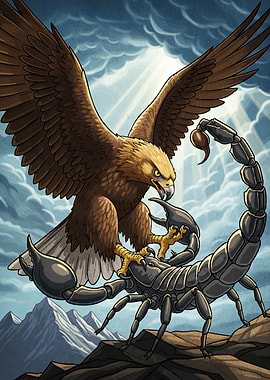 Eagle versus Scorpion Epic Battle