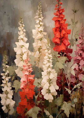 Floral Painting Foxgloves