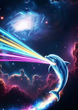 Cosmic Dolphin Laser Beams