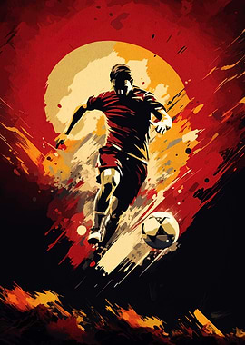 Dynamic Soccer Player Illustration