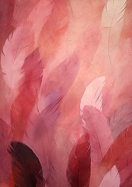 Burgundy Tones Feathers