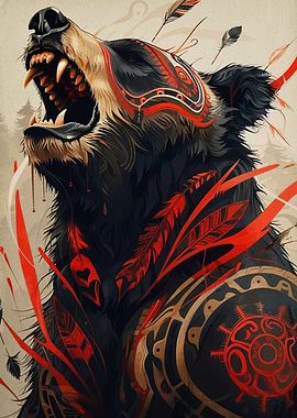 Tribal Bear Roar