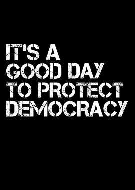Protect Democracy Text Art