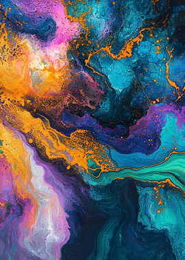 Colorful Abstract Fluid Art