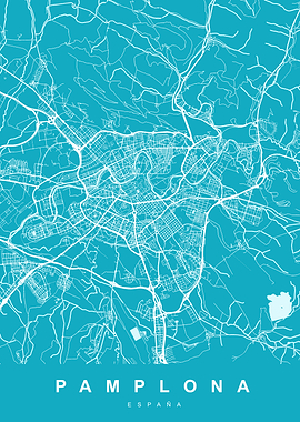 Pamplona, España City Map