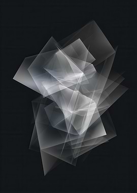 Abstract Geometric Shapes on Dark Background