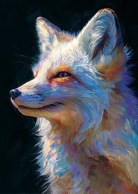 Colorful Fox Portrait