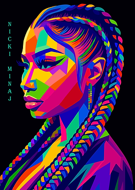 Nicki Minaj Colorful Portrait