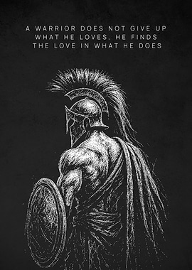 Spartan Warrior Motivational Loves Quote Art