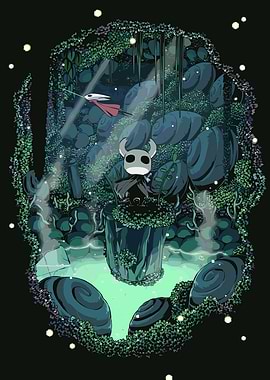 Hollow Knight scene with Hornet