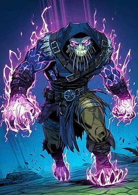 Hooded Villain with Energy Powers