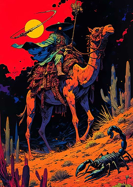 Desert Rider with Camel and Scorpion