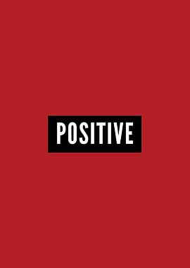 Positive message on red background