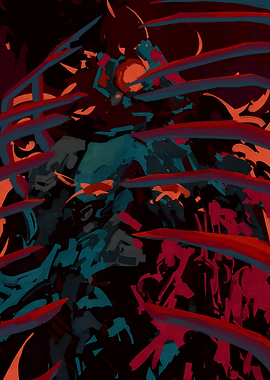 Abstract Dark Fantasy Creature Illustration