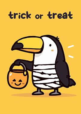 Cute Toucan Halloween Trick or Treat