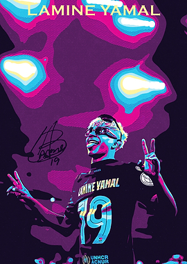 Lamine Yamal Pop Art Portrait