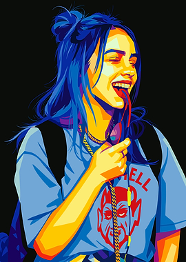 Billie Eilish Pop Art Portrait