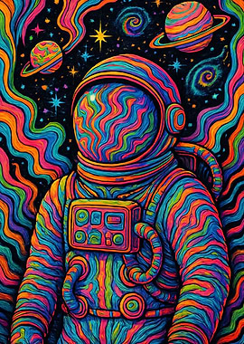 Psychedelic Astronaut in Space