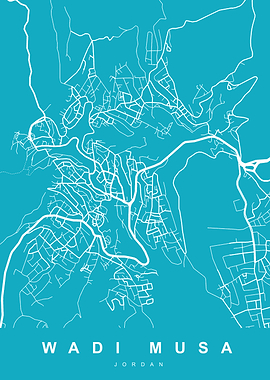 Wadi Musa, Jordan City Map