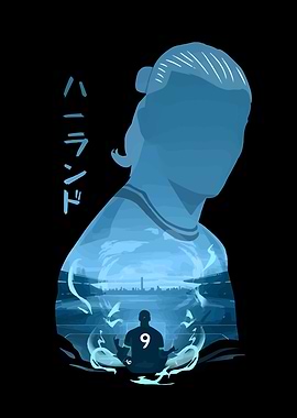 Erling Haaland Silhouette Art