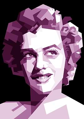 Iconic Movie Actress Monochrome