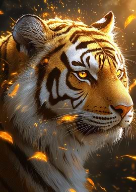 Golden Tiger Portrait