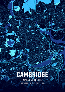 Cambridge Midnight City Map