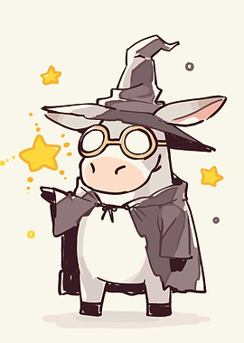Wizard Donkey with Stars