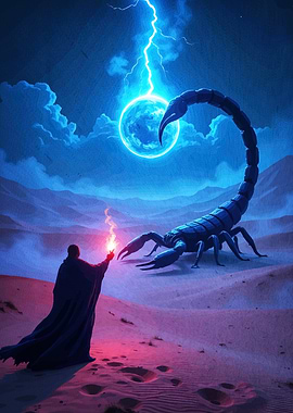 Wizard Scorpion Lightning Desert
