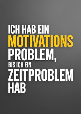 German Motivation Problem Text Art