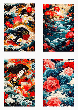 Four Japanese-inspired Artworks