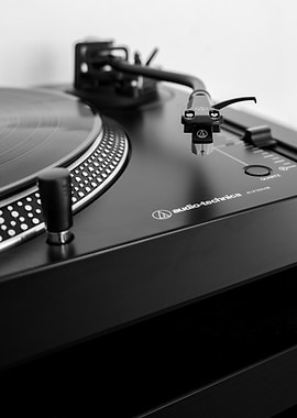 Audio-Technica Turntable in Black and White