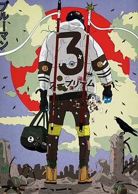 Urban Explorer Illustration with Crow