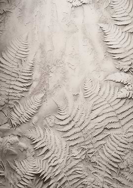 Beige Ferns on Texture