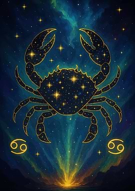 Cancer Zodiac Sign Starry Night