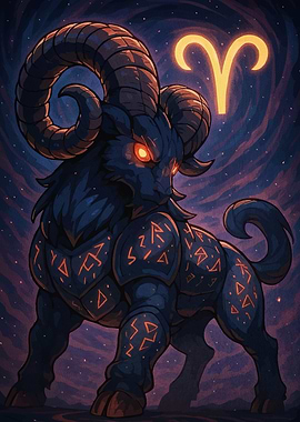 Aries Zodiac Sign Fantasy Creature