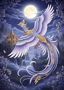 Majestic Phoenix Asian Landscape