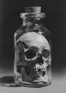Skull in a Bottle