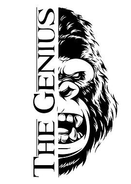 The Genius Gorilla Black and White